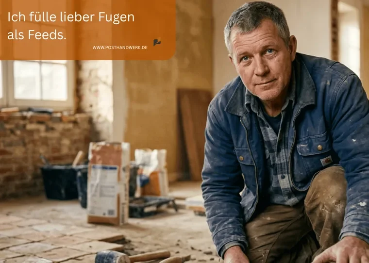 Handwerkskunst im Detail Präzises Fliesenleger-Handwerk: Hochwertiges KI-Bild für authentisches Branding.